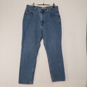 LL Bean Jeans Mens 34x29 Actual 30x28 Blue Denim Classic Fit Straight Leg Cotton